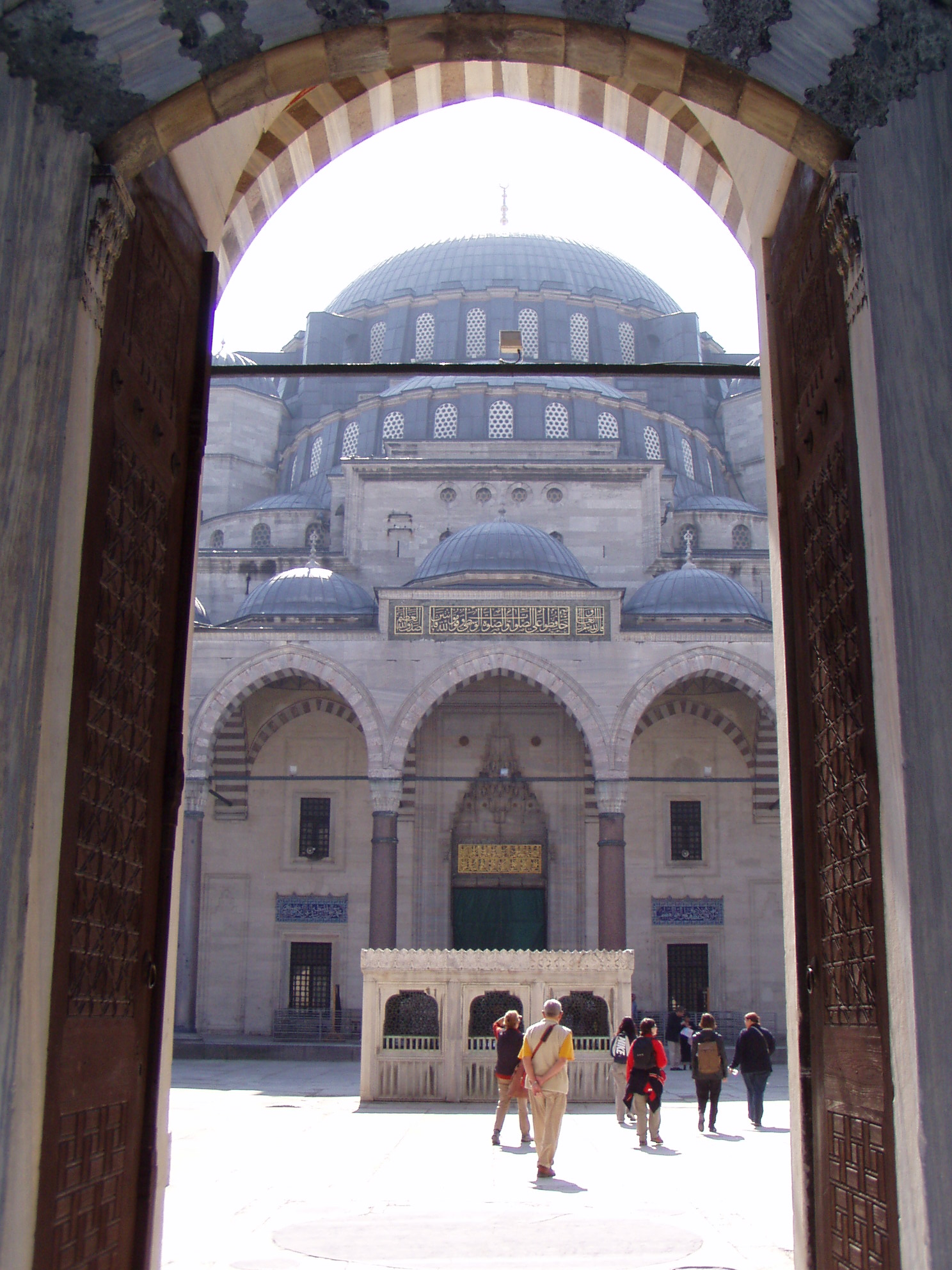 Mosque through doorway Turkey